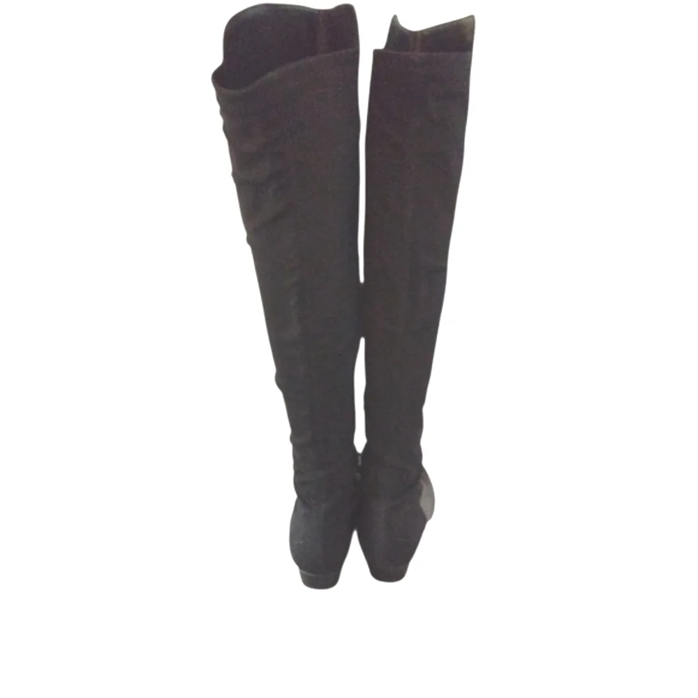 Vince Camuto Karita Knee High Black Leather Over The Knee Boots Size 6.5
